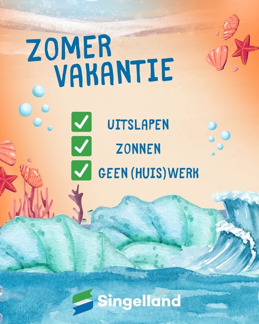 Zomervakantie. Uitslapen, zonnen, geen (huis)werk.